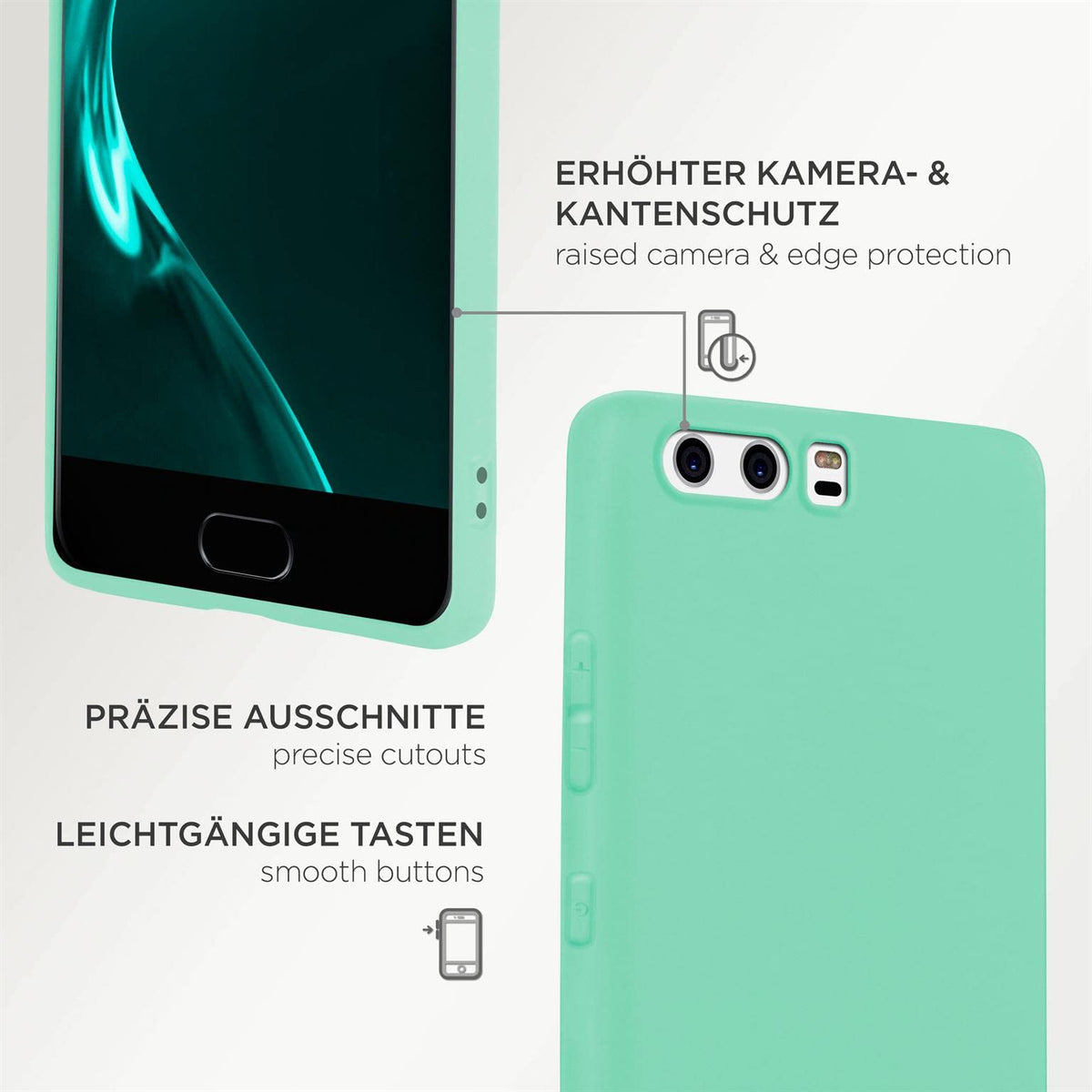 OneFlow Cover Flessibile SlimShield PRO Compatibile con Huawei P10 Lite | Silicone e TPU, Bianco