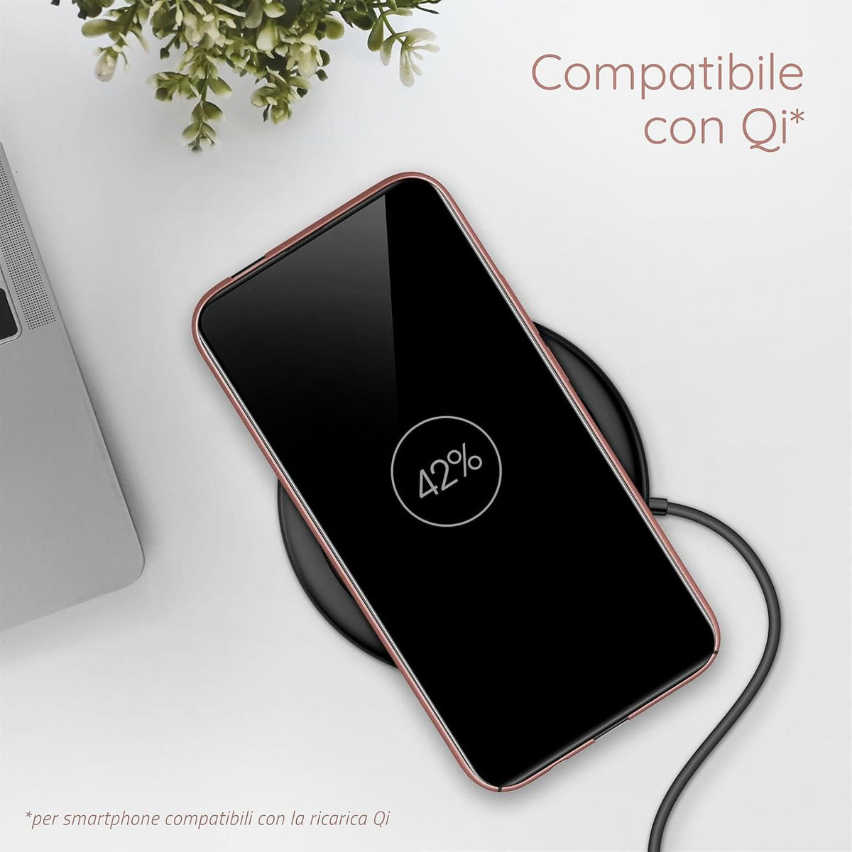 moex® Cover ultra-sottile compatibile con Huawei P Smart Z | rigida/anti-graffio, Oro-rosato metallico