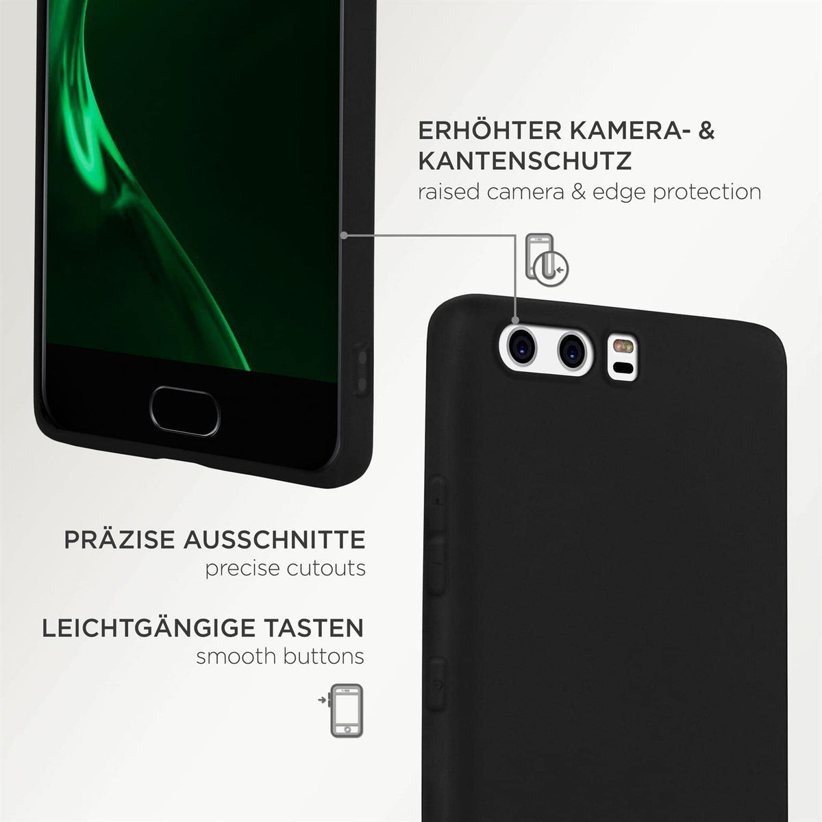 OneFlow Cover Flessibile SlimShield PRO Compatibile con Huawei P10 Lite | Silicone e TPU, Bianco