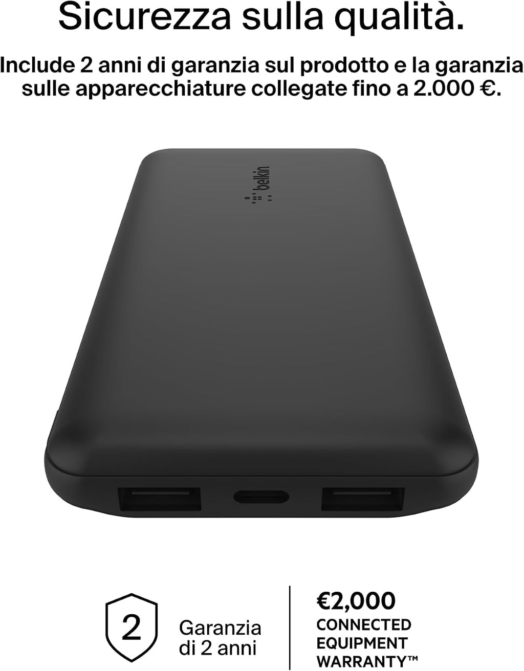 Belkin BoostCharge Power Bank 10000mAh con Porte USB-C e USB-A - Rosa