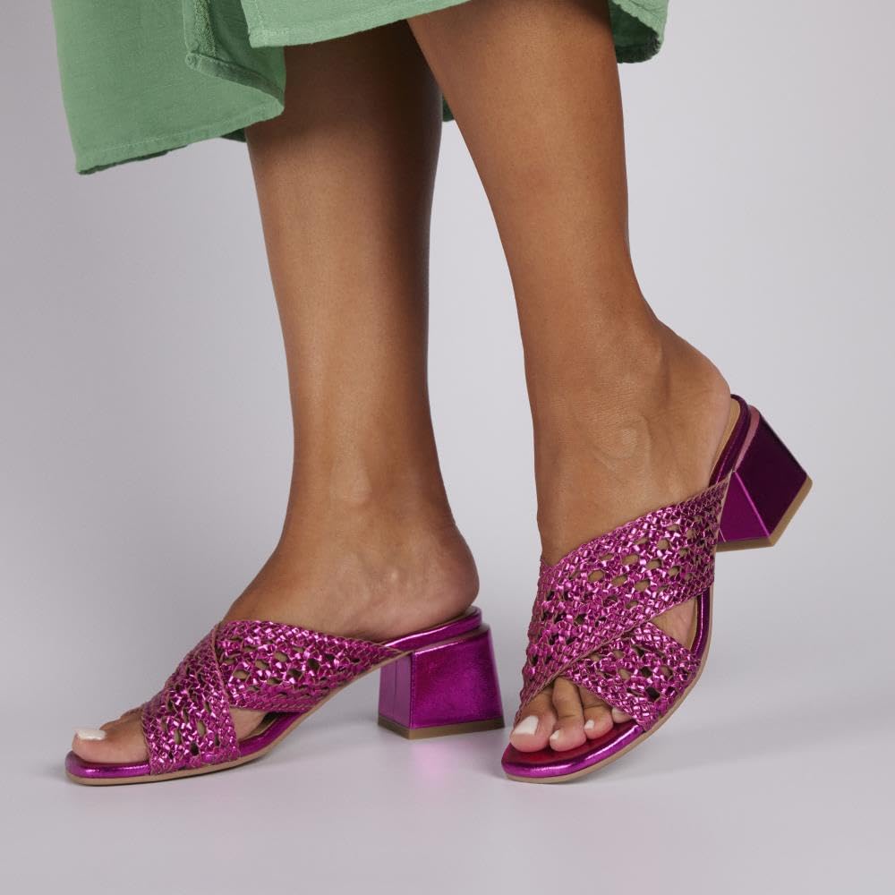 Sandali Scarpe Fucsia con Intrecciati per Donna CLARCONA