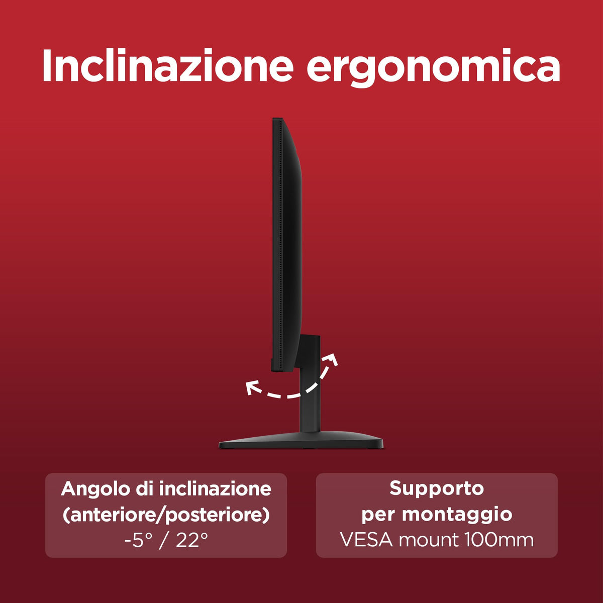 Lenovo L27-45 Monitor IPS 27" Full HD, 144Hz, 1ms, Altoparlanti integrati, HDMI e VGA, Ideale per Gaming, Studio e Home Office, VESA 100x100mm, AMD FreeSync, Inclinazione Regolabile