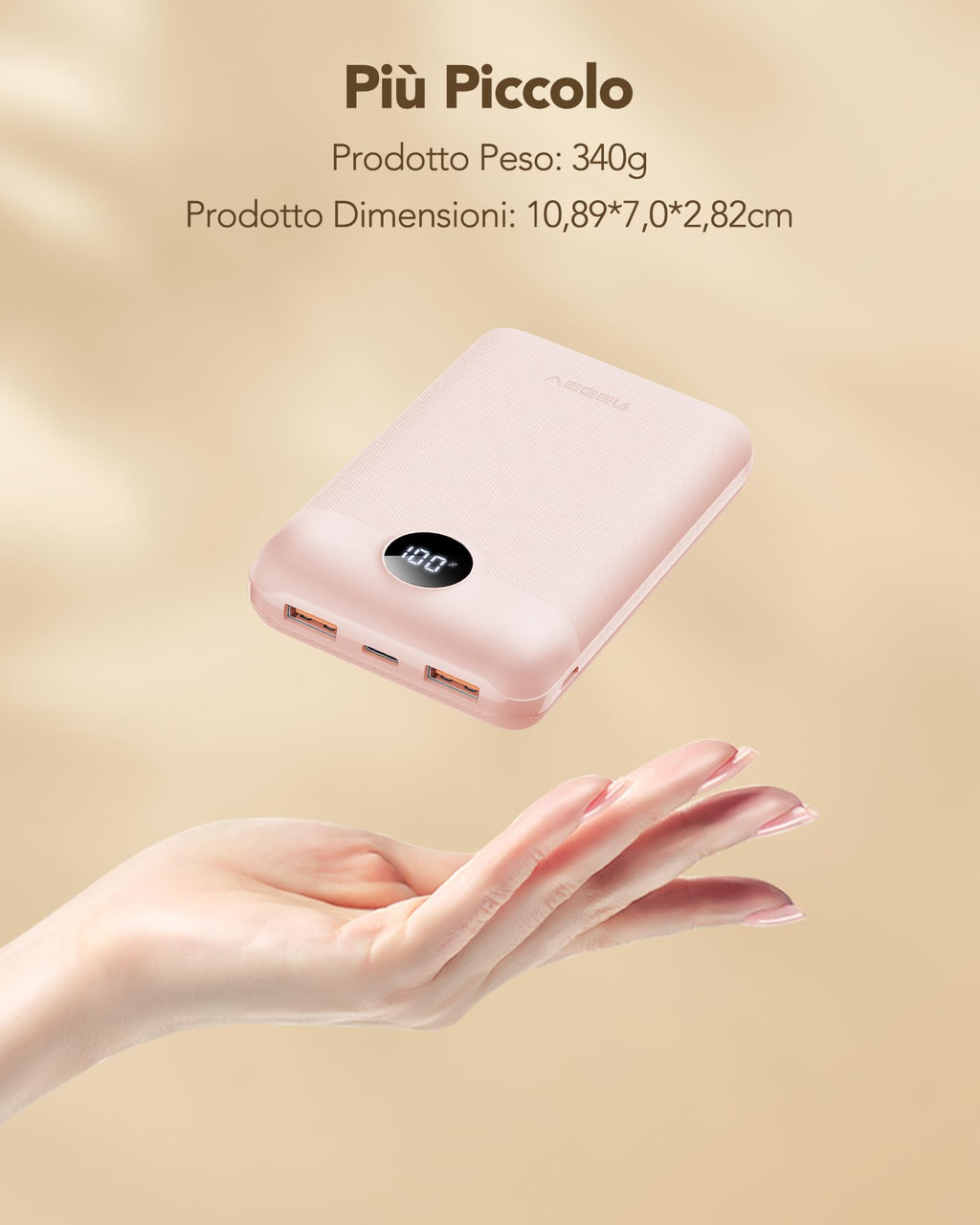 VEGER Power Bank 20000mAh, 22,5W Caricatore Ricarica Rapida PD3.0 QC4.0