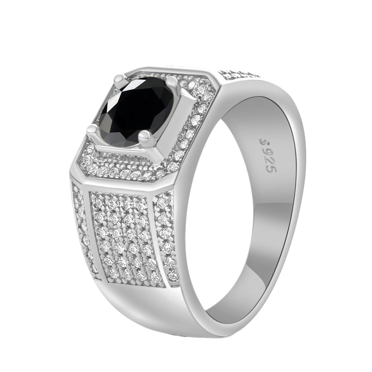 Anelli in moissanite da 1 ct per uomo fedi nuziali da uomo in argento Sterling 925 18 K Anello di moissanite Anelli di fidanzamento da uomo Anelli di diamante Anello di promessa di diamante