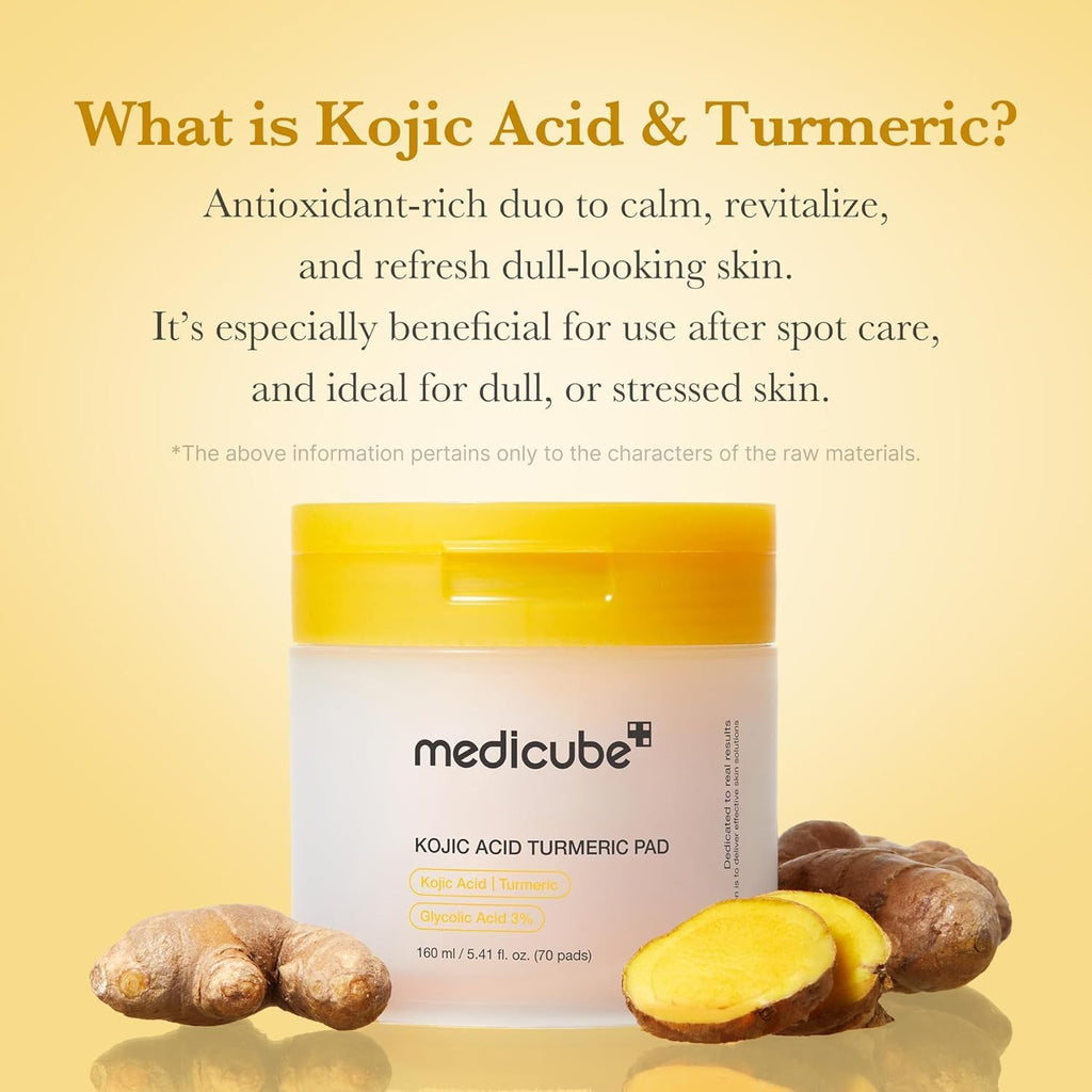 medicube Toner Pads Kojic Acid Turmeric Clarifying Toner Pad