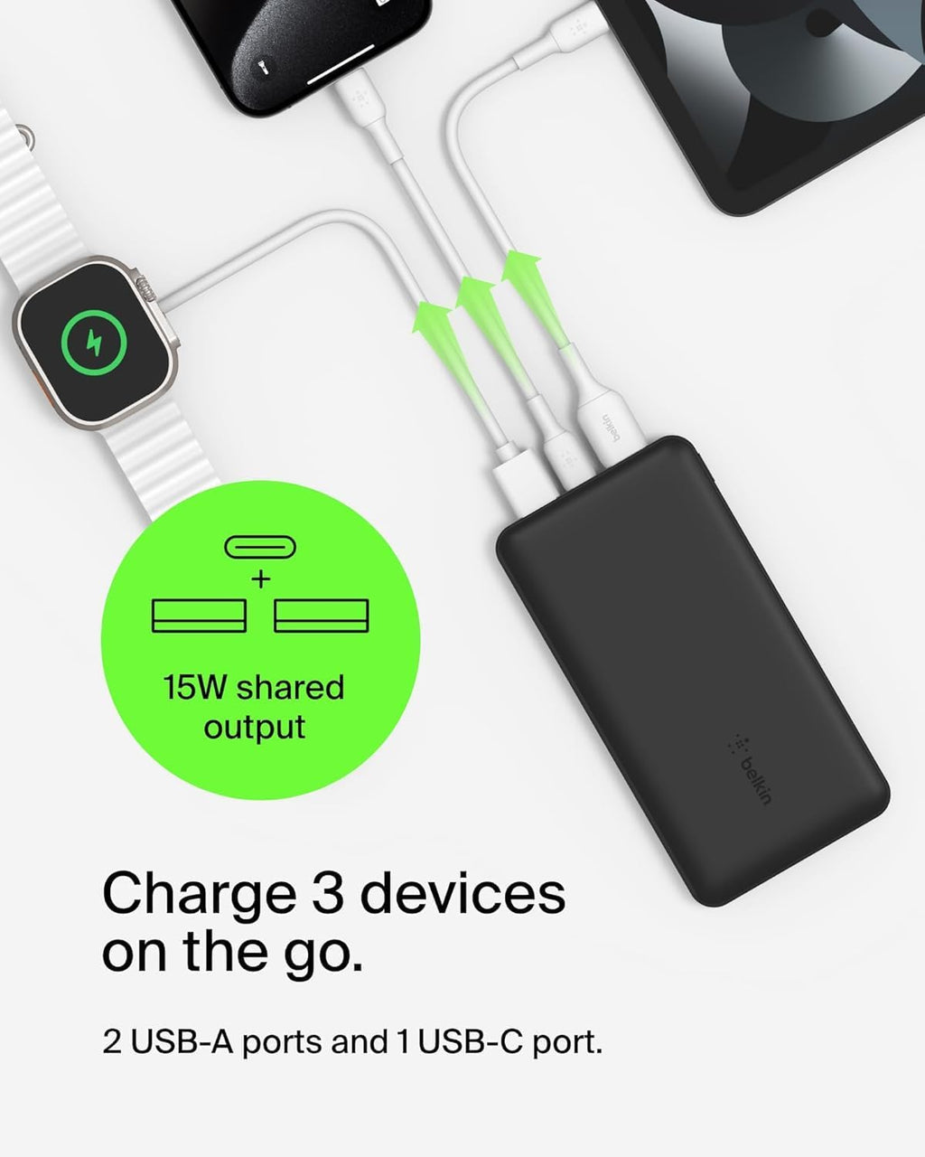Belkin BoostCharge Power Bank 10000mAh con Porte USB-C e USB-A - Rosa