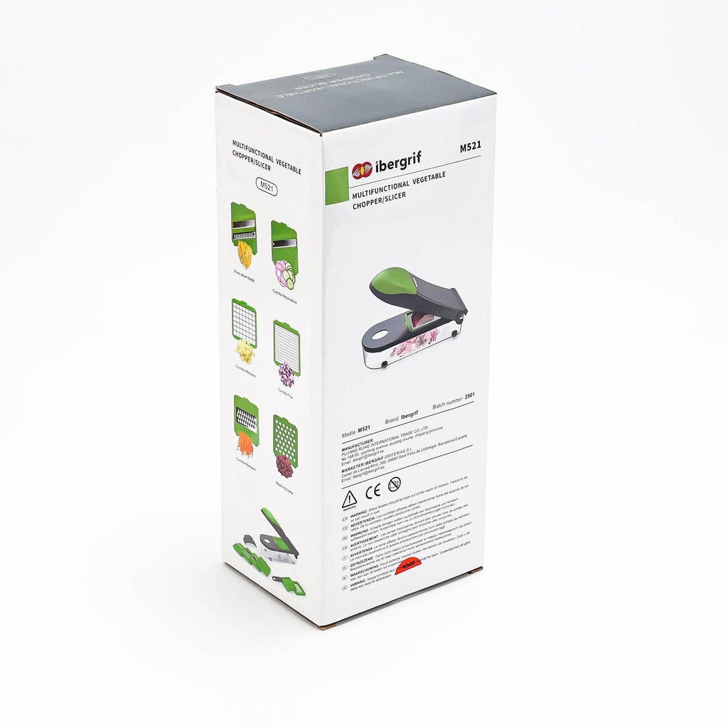 Ibergrif M524-7 Taglia Verdure, Mandolina 7 in 1 Multifunzione