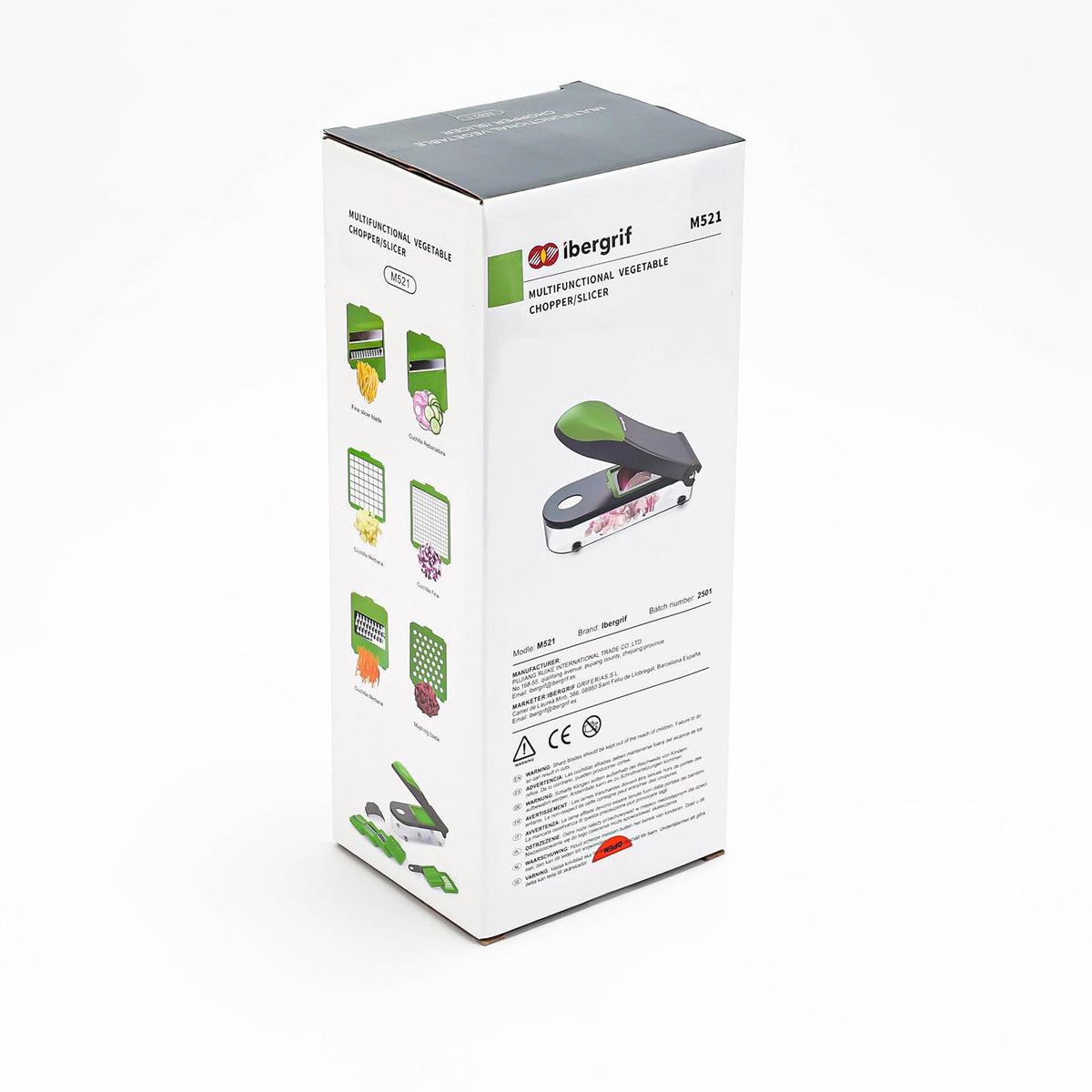 Ibergrif M524-7 Taglia Verdure, Mandolina 7 in 1 Multifunzione