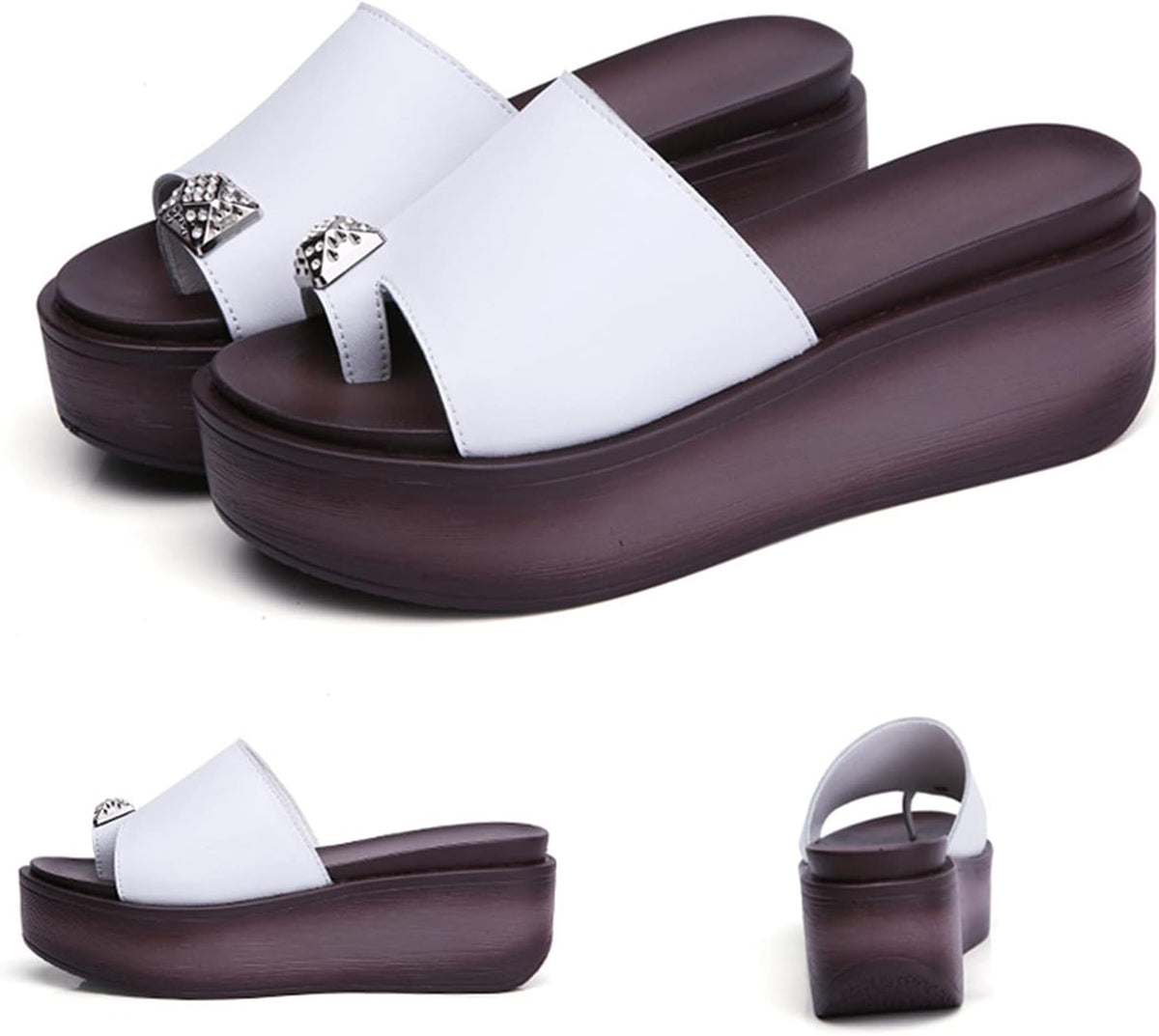 MIAOXIAO Donna Comfy Platform Shoes Half-Sand Sandals Summer Beach Travel Shoes Dita dei Piedi Protector Care per Alleviare Il Dolore