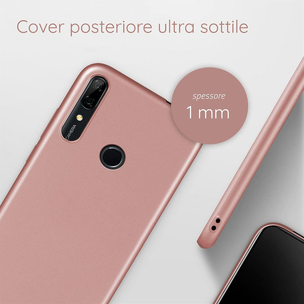 moex® Cover ultra-sottile compatibile con Huawei P Smart Z | rigida/anti-graffio, Oro-rosato metallico