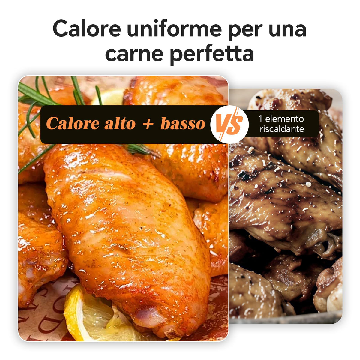 Friggitrice ad Aria 12L | Friggitrice Aria XXL Modalità Flessibile 1 o 2 Zone, 2600W Doppia Resistenza Controllo Indipendente Finestra & Luce Interna, Air Fryer Grande 8-in-1 Touch Control Ricettario
