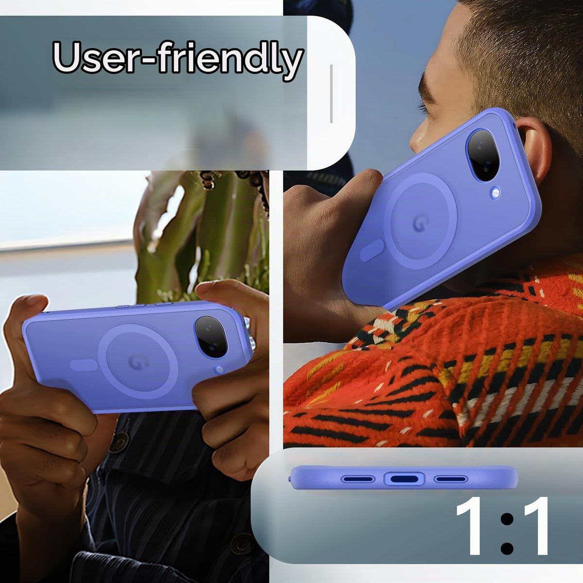 JETech Cover Magnetica per Google Pixel 10/10 Pro, Nero Ossidiana
