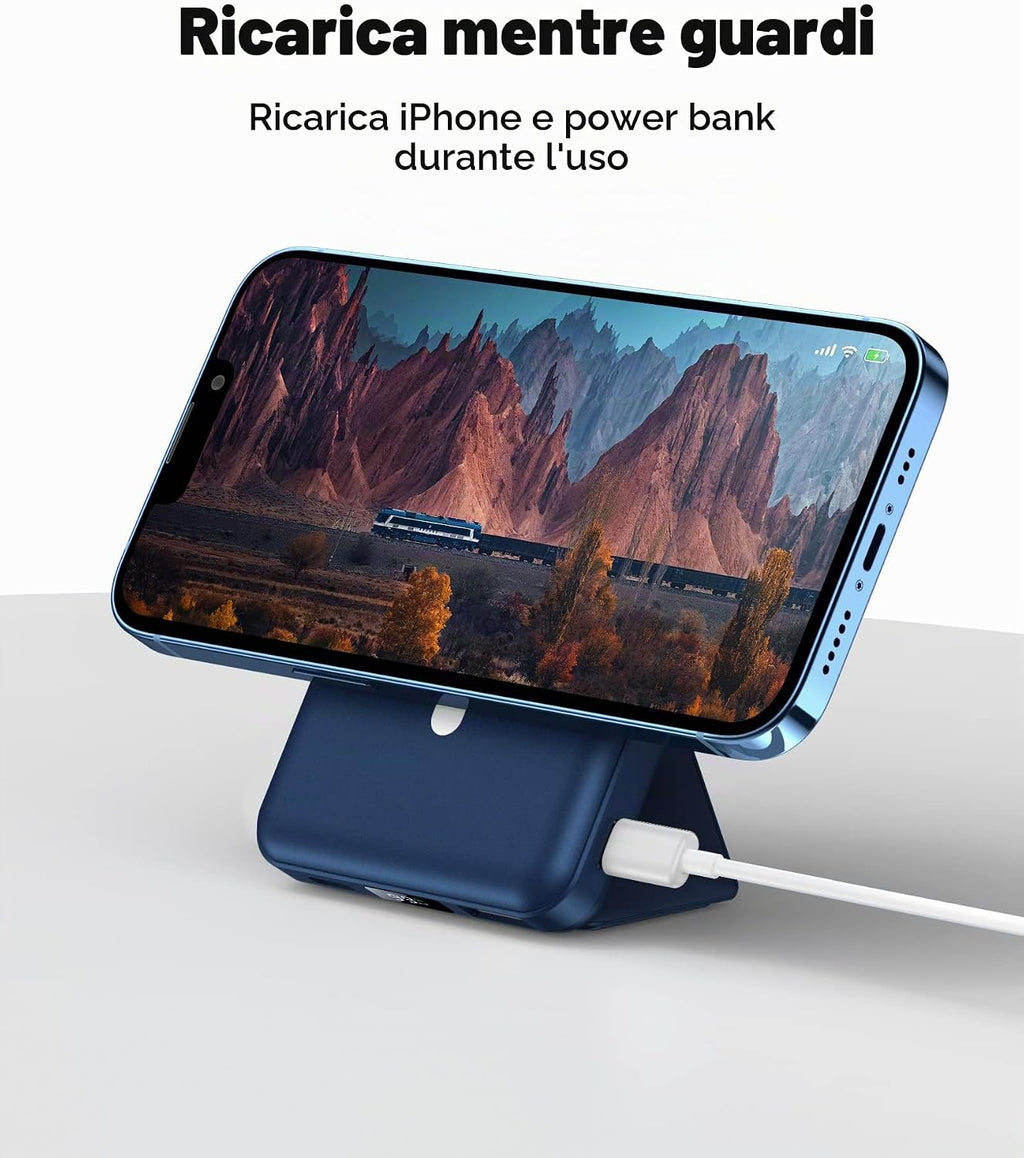 per Magsafe Powerbank 10000mAh,Power bank per iPhone con Supporto