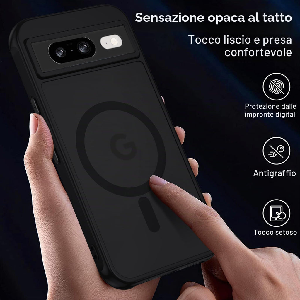 XTCASE Cover Magnetica per Google Pixel 11/11 Pro 5G Traslucida Opaca, Nero