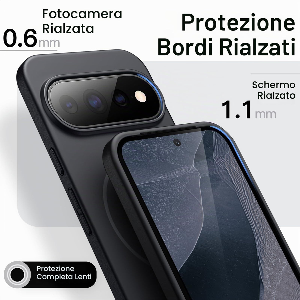 JETech Cover Magnetica Sottile per Google Pixel 11 Pro, Nero