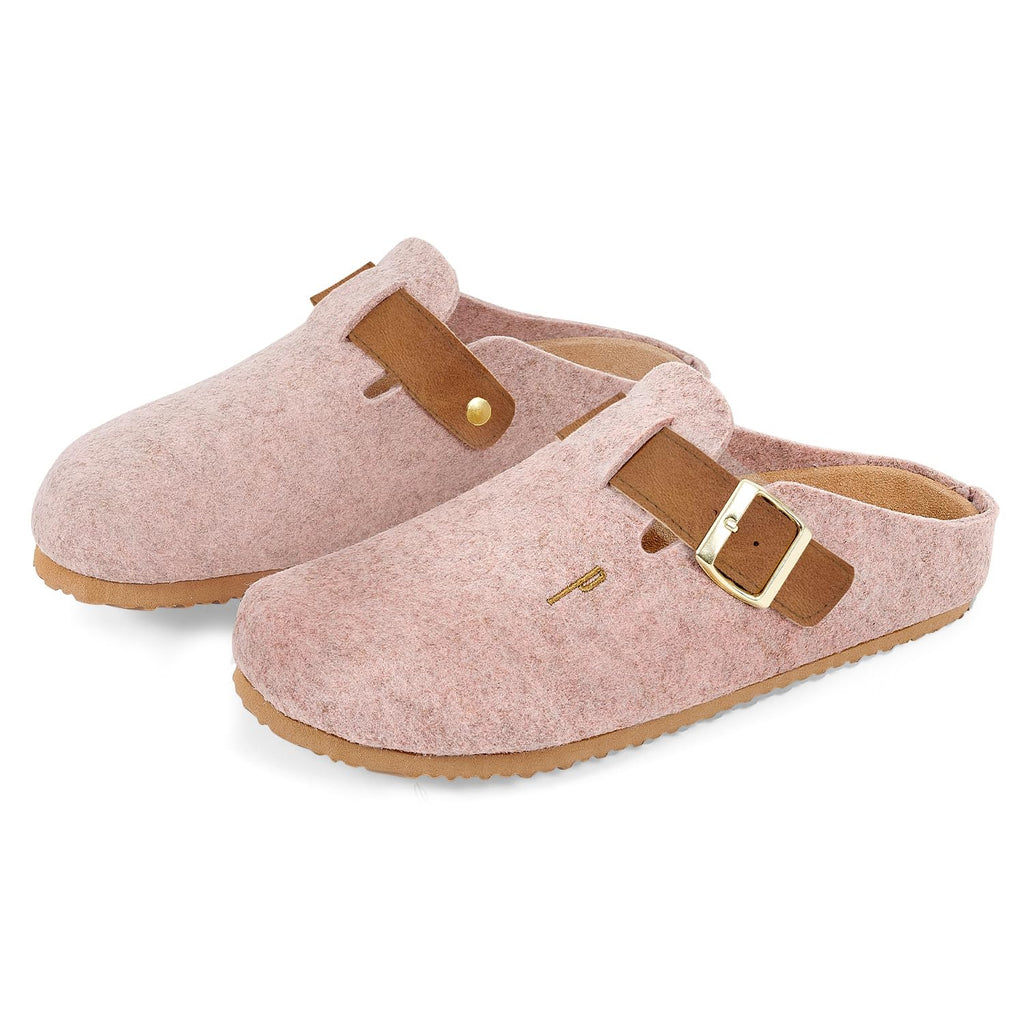PERLETTI Ciabatte Donna Estive con Doppia Fibbia - Ciabatte Mare Dorate Comode - Sandali Comfort da Casa