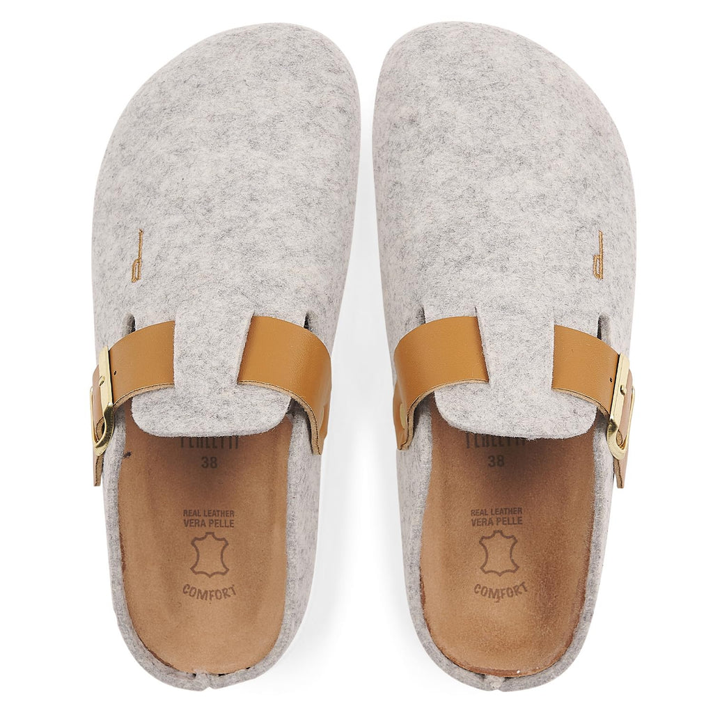 PERLETTI Ciabatte Donna Estive con Doppia Fibbia - Ciabatte Mare Dorate Comode - Sandali Comfort da Casa