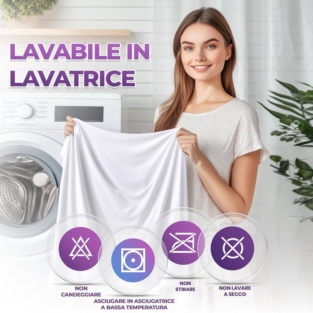Coprimaterasso Integrale Impermeabile Premium 140 x 200 x 20 cm Zip