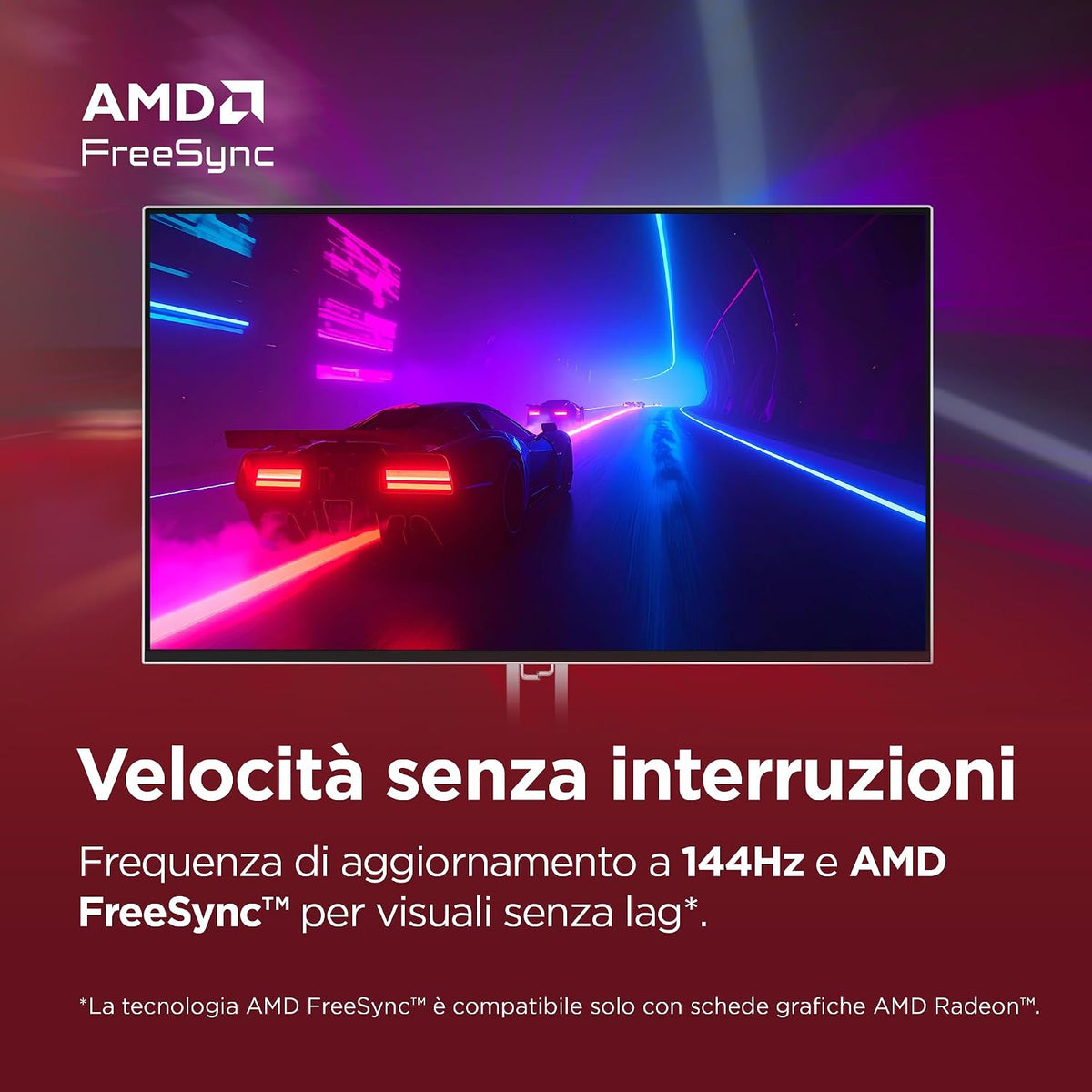Lenovo L27-45 Monitor IPS 27" Full HD, 144Hz, 1ms, Altoparlanti integrati, HDMI e VGA, Ideale per Gaming, Studio e Home Office, VESA 100x100mm, AMD FreeSync, Inclinazione Regolabile