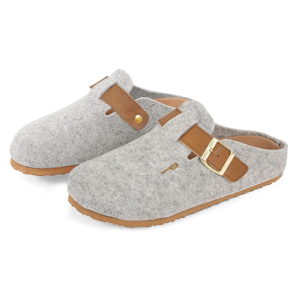 PERLETTI Ciabatte Donna Estive con Doppia Fibbia - Ciabatte Mare Dorate Comode - Sandali Comfort da Casa