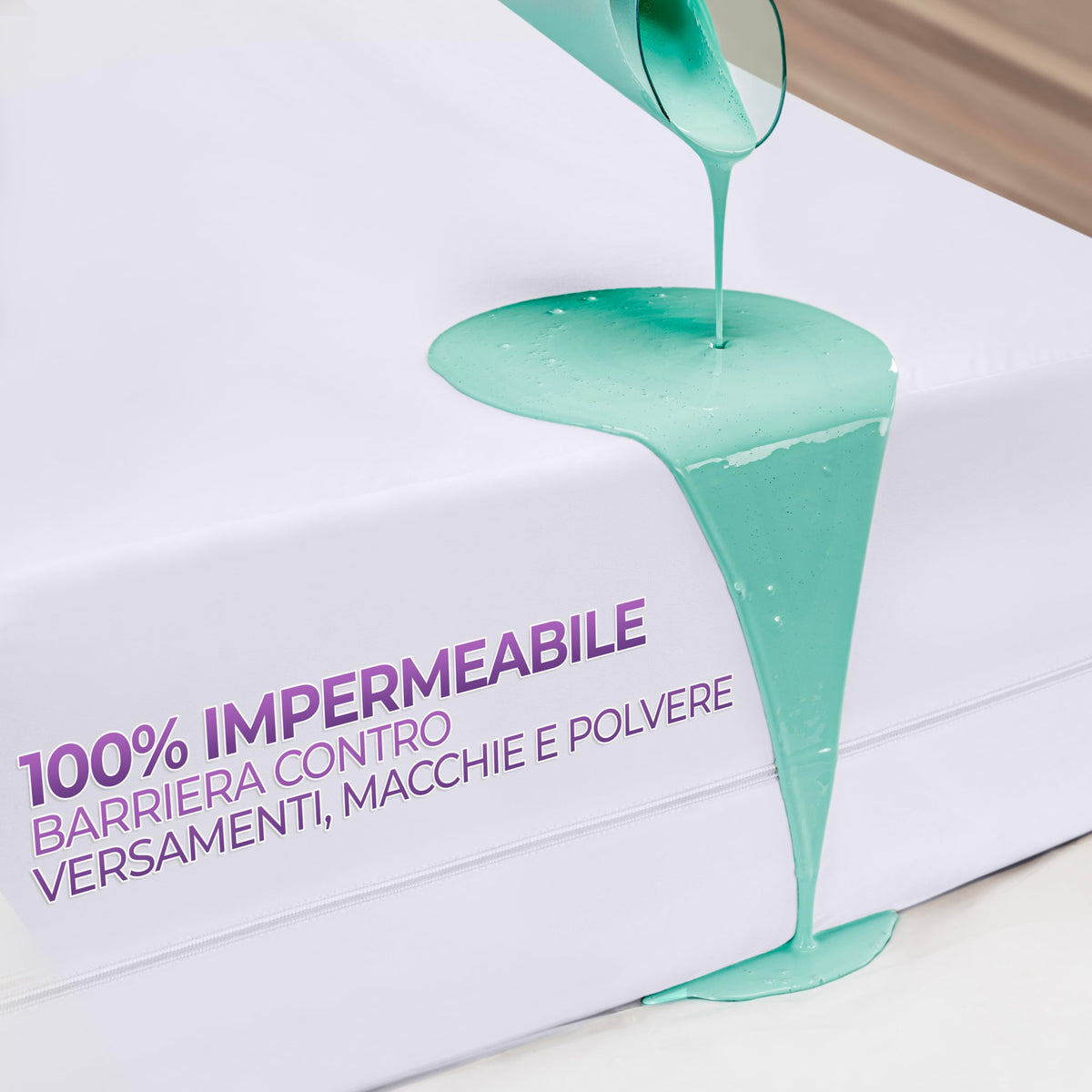 Coprimaterasso Integrale Impermeabile Premium 140 x 200 x 20 cm Zip