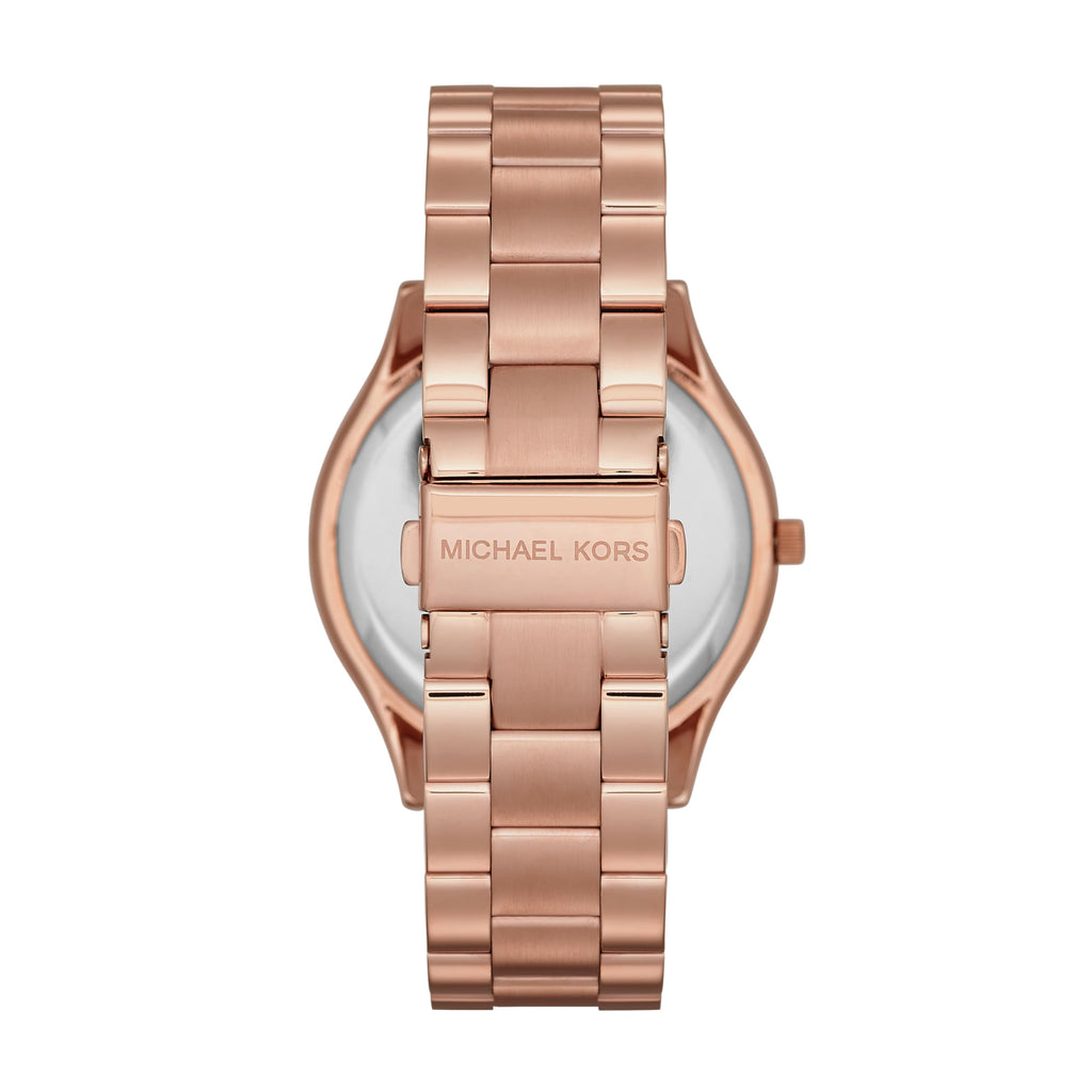 Michael Kors Orologio Slim Runway da donna, movimento al quarzo a tre lancette da 42 mm con cinturino in acciaio inossidabile