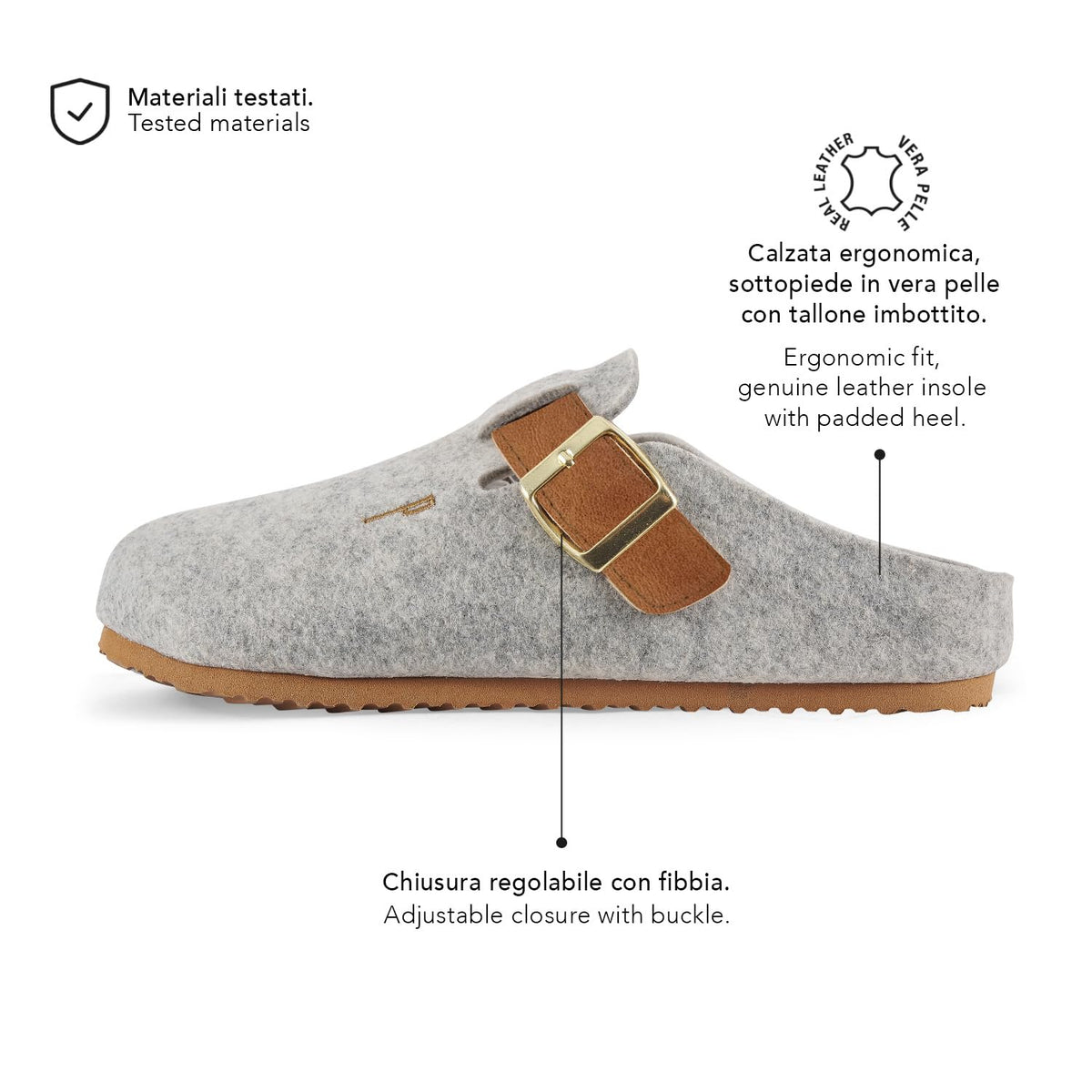 PERLETTI Ciabatte Donna Estive con Doppia Fibbia - Ciabatte Mare Dorate Comode - Sandali Comfort da Casa