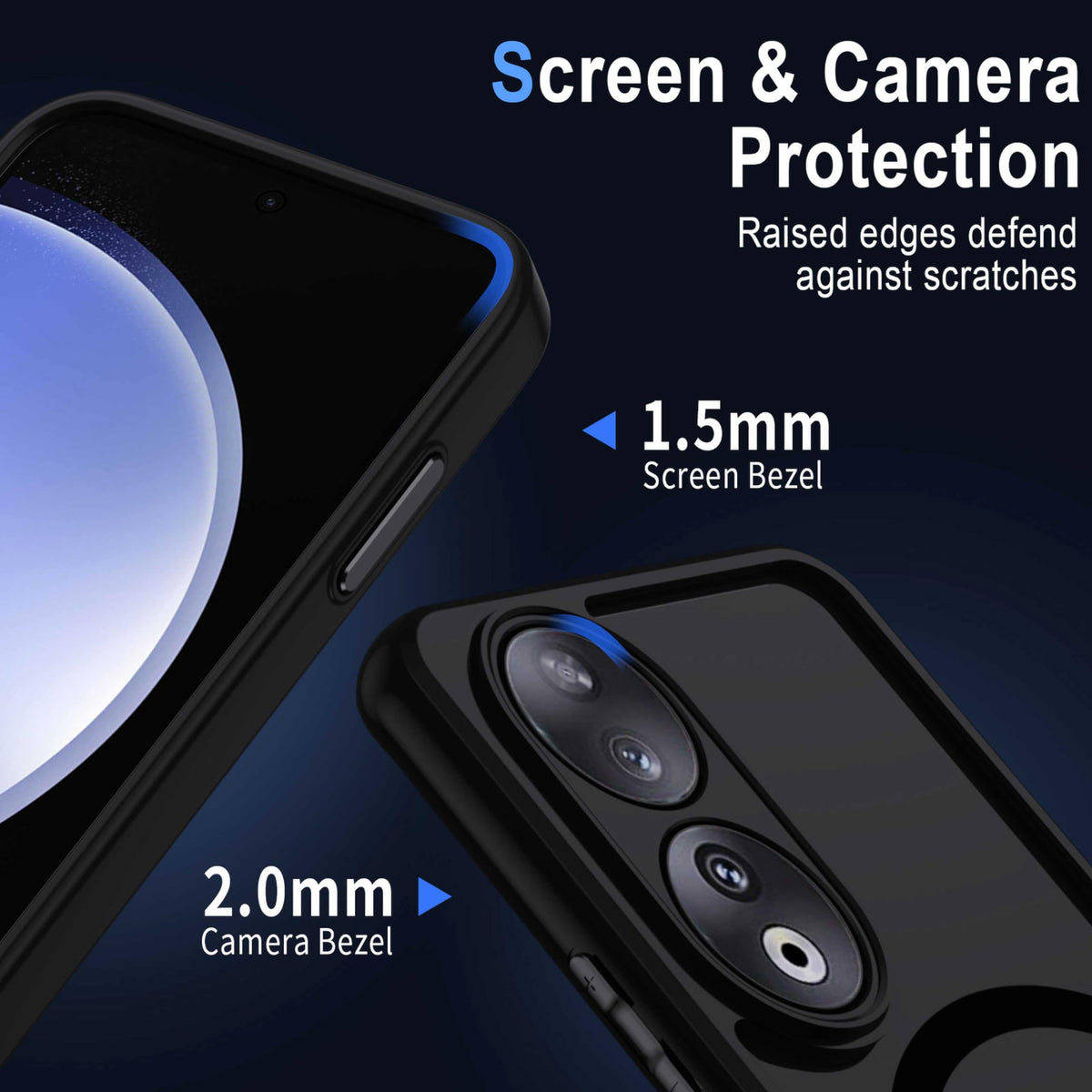 XTCASE Cover Magnetica per Google Pixel 11/11 Pro 5G Traslucida Opaca, Nero