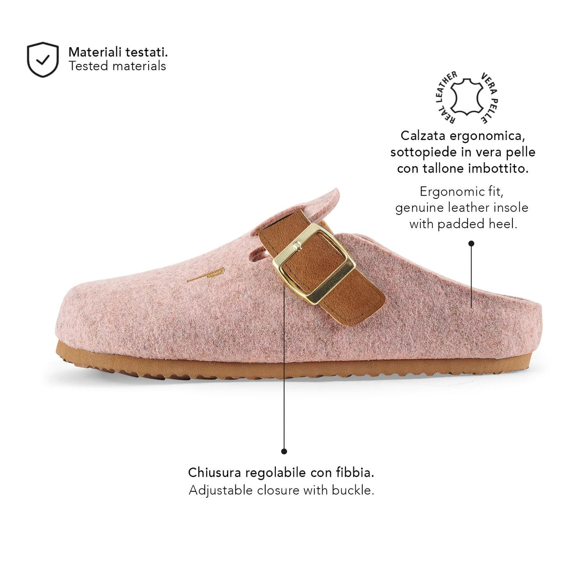 PERLETTI Ciabatte Donna Estive con Doppia Fibbia - Ciabatte Mare Dorate Comode - Sandali Comfort da Casa