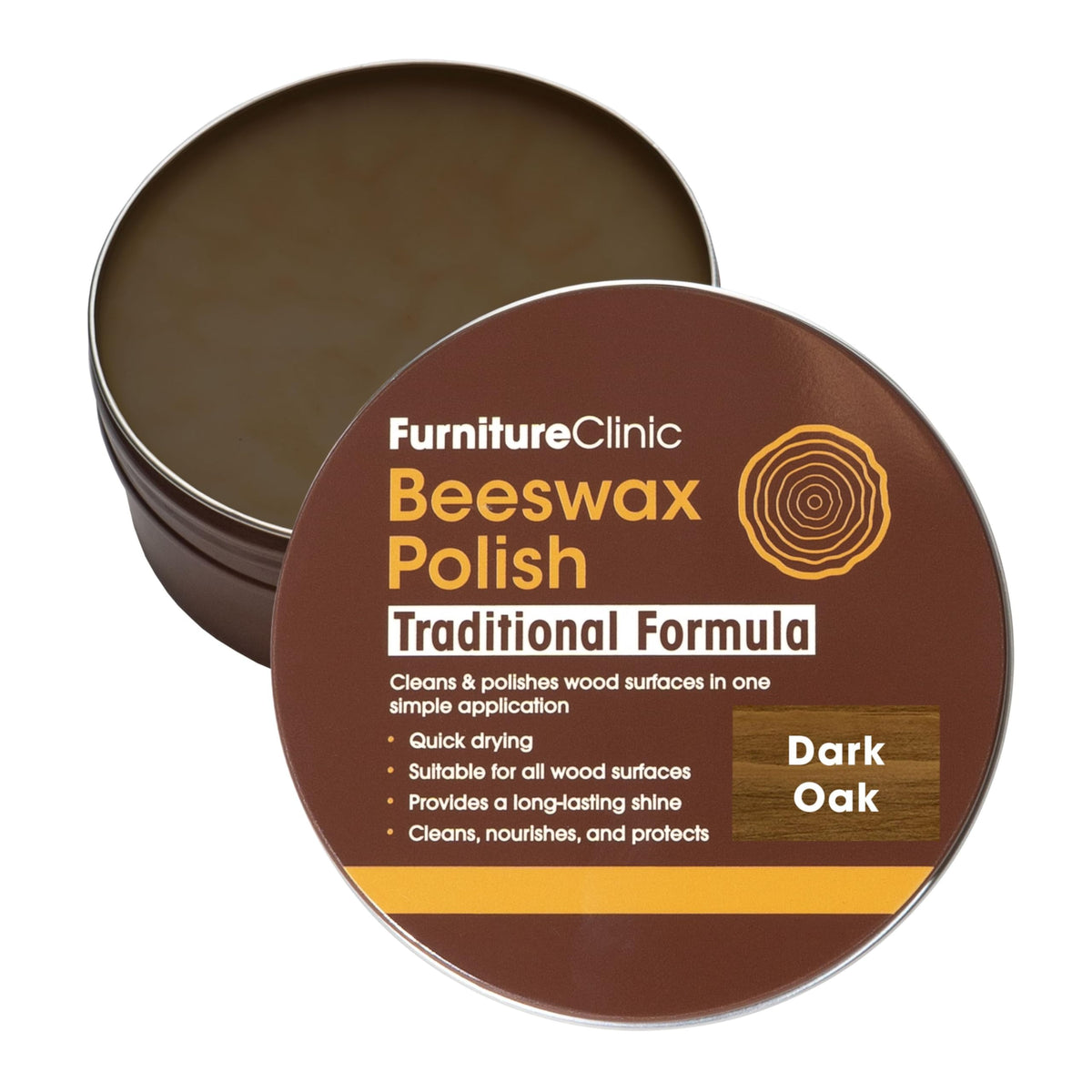 Cera d'Api Naturale per Legno & Mobili Furniture Clinic: 200ml - Rifinisce e Lucida Ogni Legno per Armadi, Porte, Pavimenti- a Basso Odore, Atossica