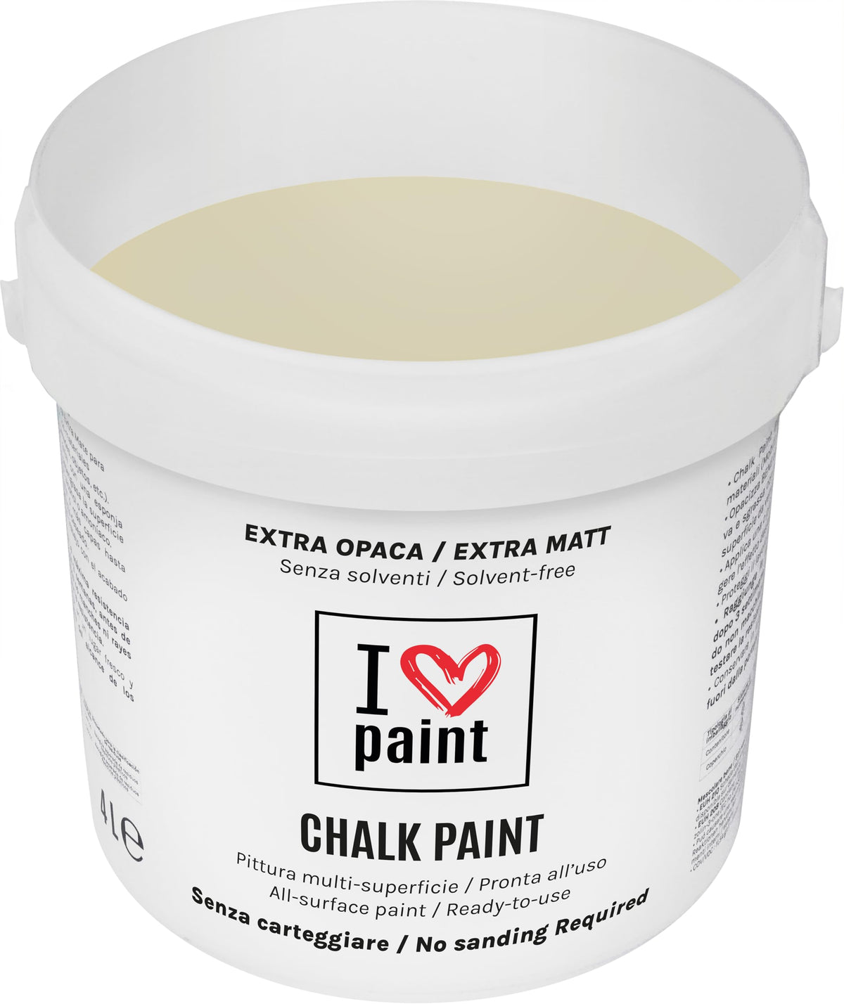 I LOVE paint Cera Trasparente per Chalk Paint e Legno 375ml - Non Altera il Colore Originale - Perfetta per Superfici Porose e Restauro - Con Cera d'Api e Cere Nobili