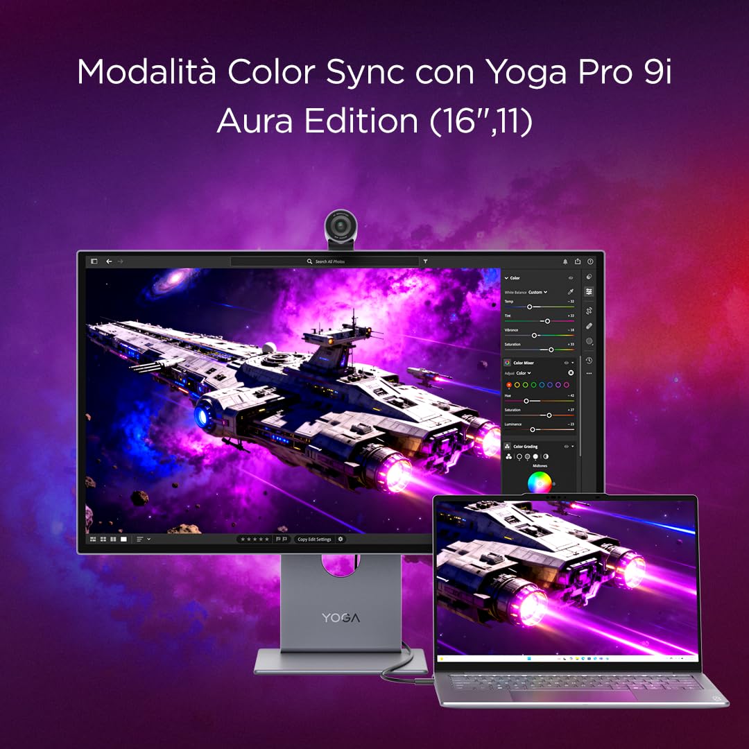 Lenovo L27-45 Monitor IPS 27" Full HD, 144Hz, 1ms, Altoparlanti integrati, HDMI e VGA, Ideale per Gaming, Studio e Home Office, VESA 100x100mm, AMD FreeSync, Inclinazione Regolabile