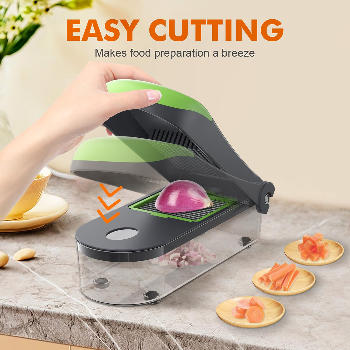 Ibergrif M524-7 Taglia Verdure, Mandolina 7 in 1 Multifunzione