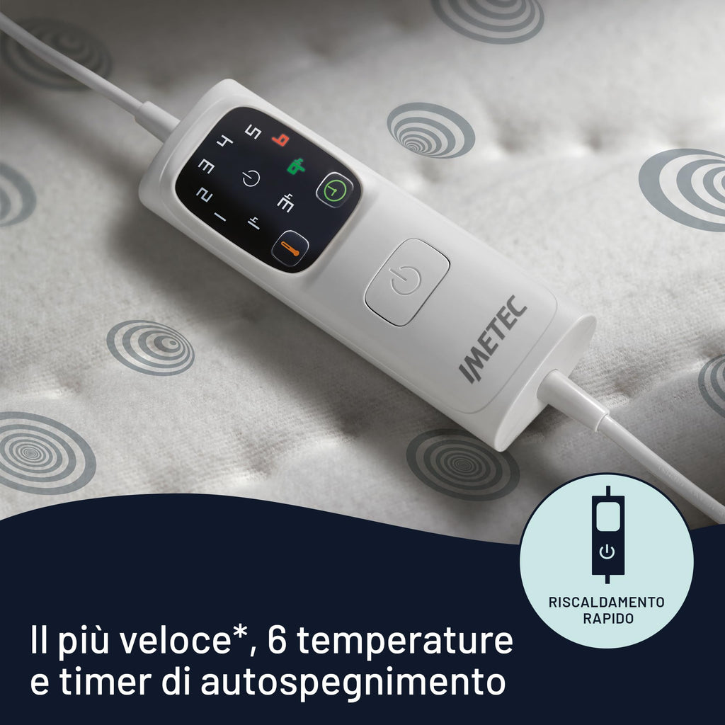 Imetec Scaldasonno Adapto – Scaldaletto singolo 150x80 cotone