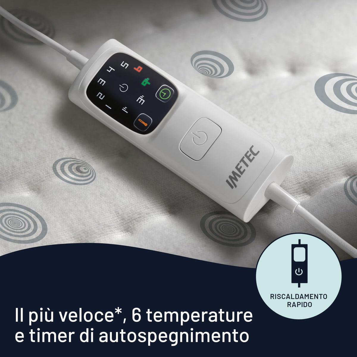 Imetec Scaldasonno Adapto – Scaldaletto singolo 150x80 cotone