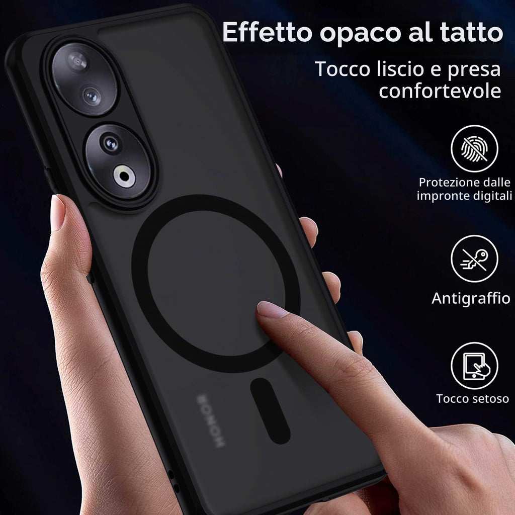 XTCASE Cover Magnetica per Google Pixel 11/11 Pro 5G Traslucida Opaca, Nero