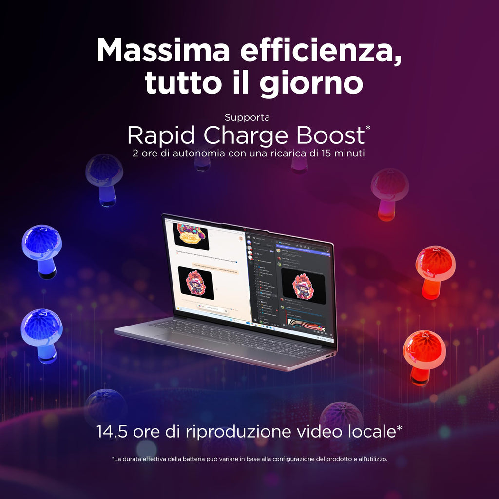 Lenovo IdeaPad Slim 3 Notebook 15" IPS, Intel Core 5 320, RAM 16GB, 512GB SSD, Windows 11 Home, WiFi 6, Laptop per Casa, Ufficio, Studio, Multitasking, Uso Quotidiano - Caricatore non incluso