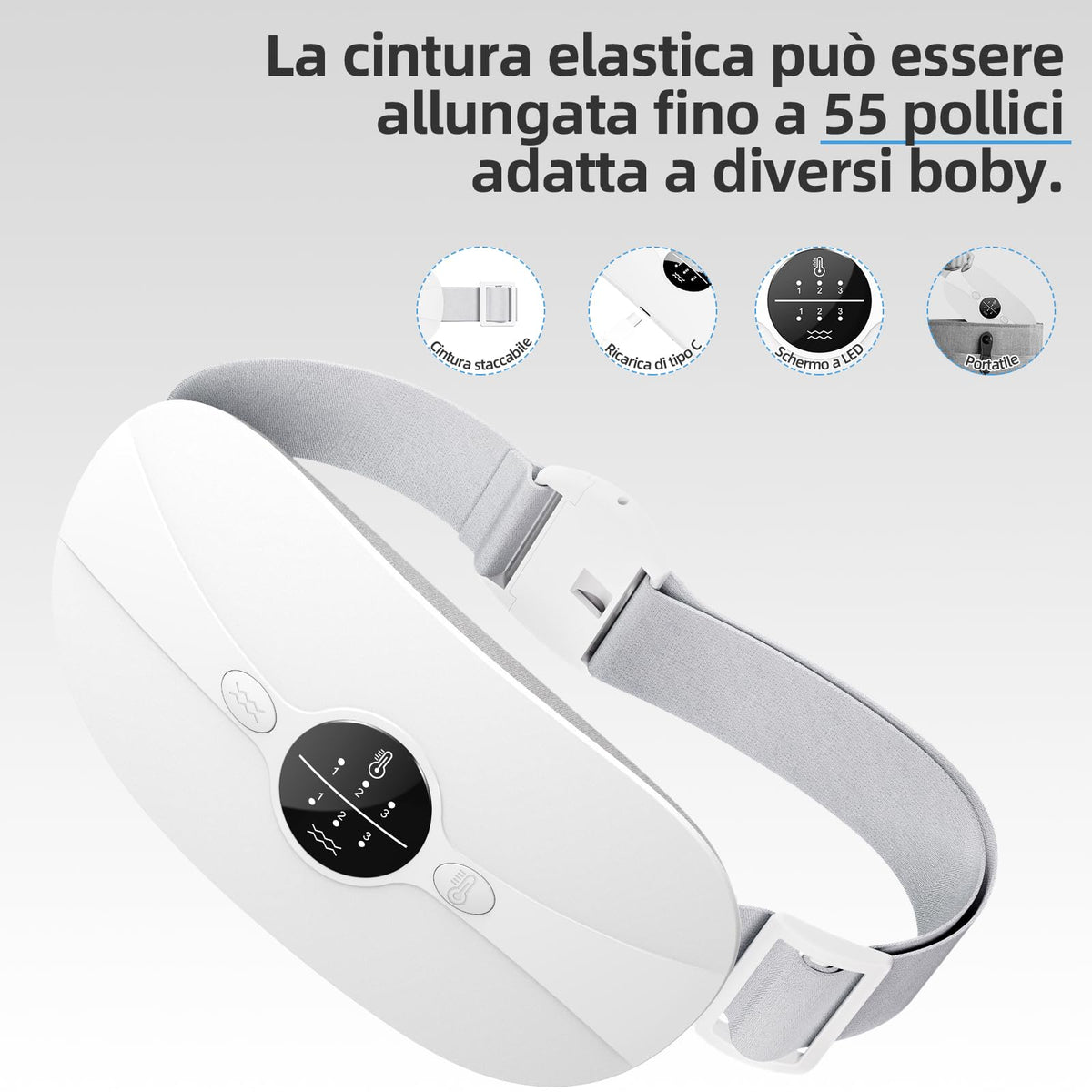 Portatile Fascia Riscaldante dolori mestruali, Cuscinetto Mestruale