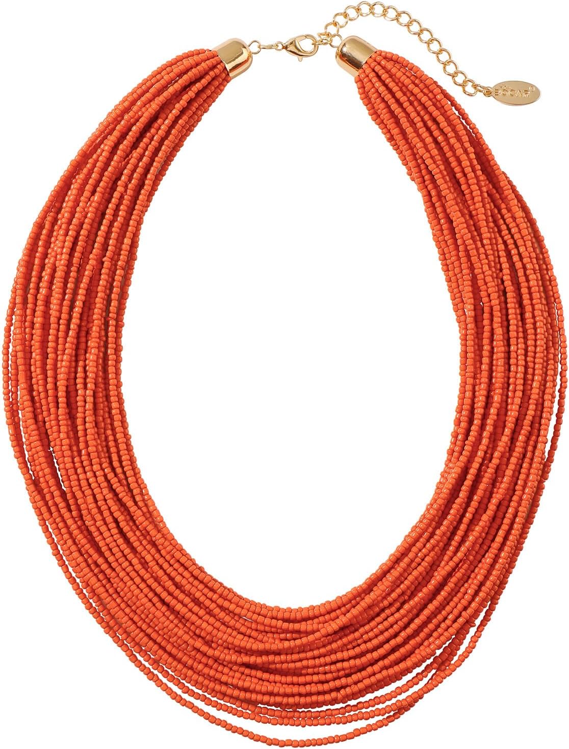 Bocar Multi Layer Chunky Bavaglino dichiarazione perle semi, collare collana per donne regalo (NK-10351)