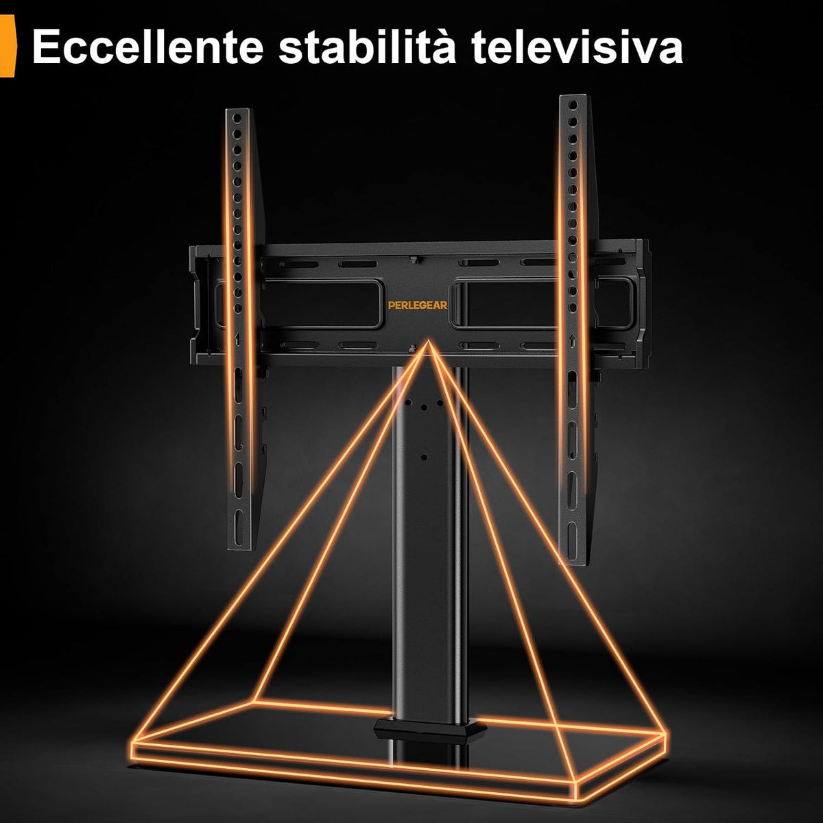 Supporto Girevole da Tavolo per TV da 26-60 Pollici - Piedistallo per TV Regolabile in Altezza con Base in Vetro Temperato, VESA Max 400x400mm, Fino a 40 kg