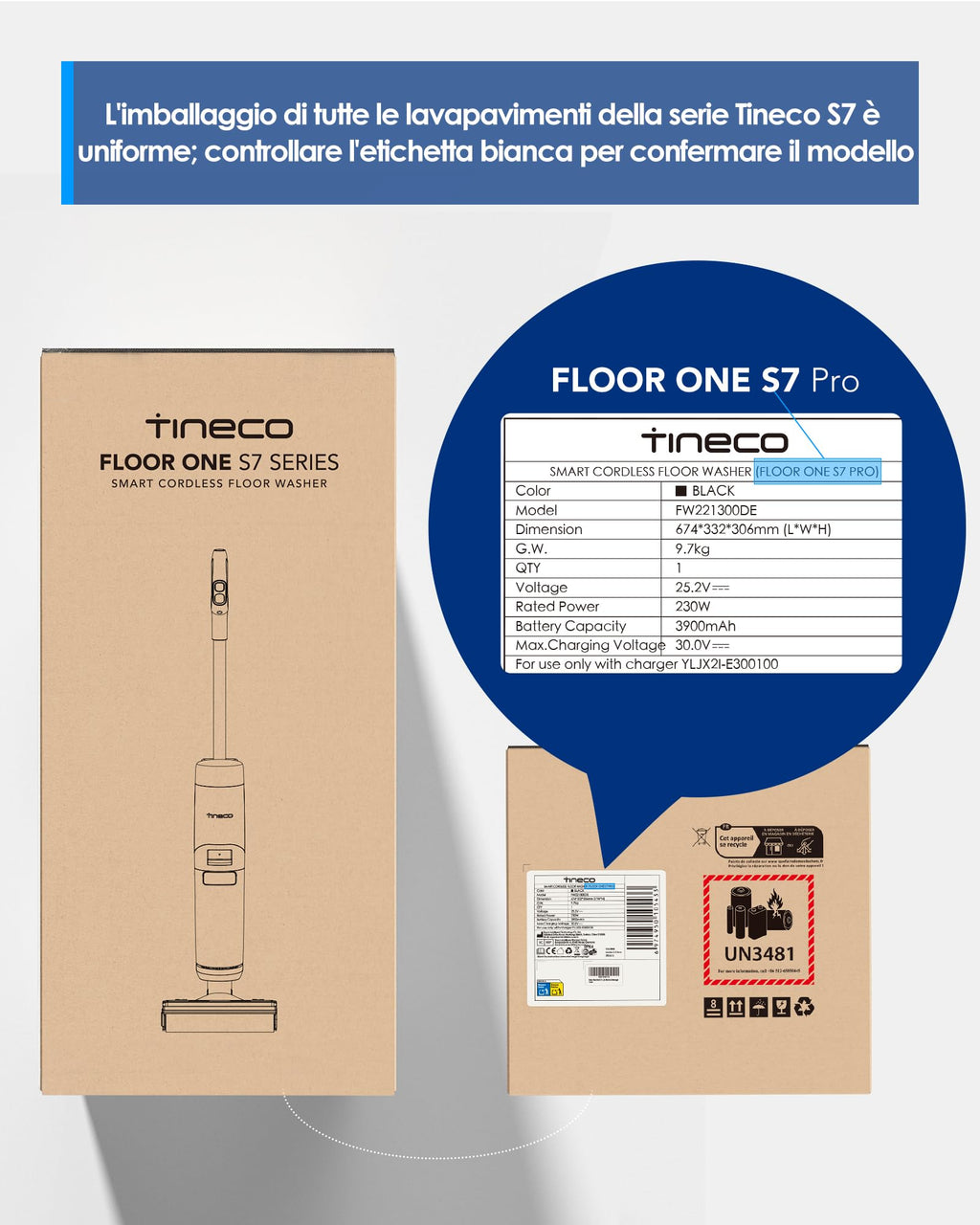 Tineco Floor ONE S7 Stretch Ultra Lavapavimenti aspirapolvere senza fili