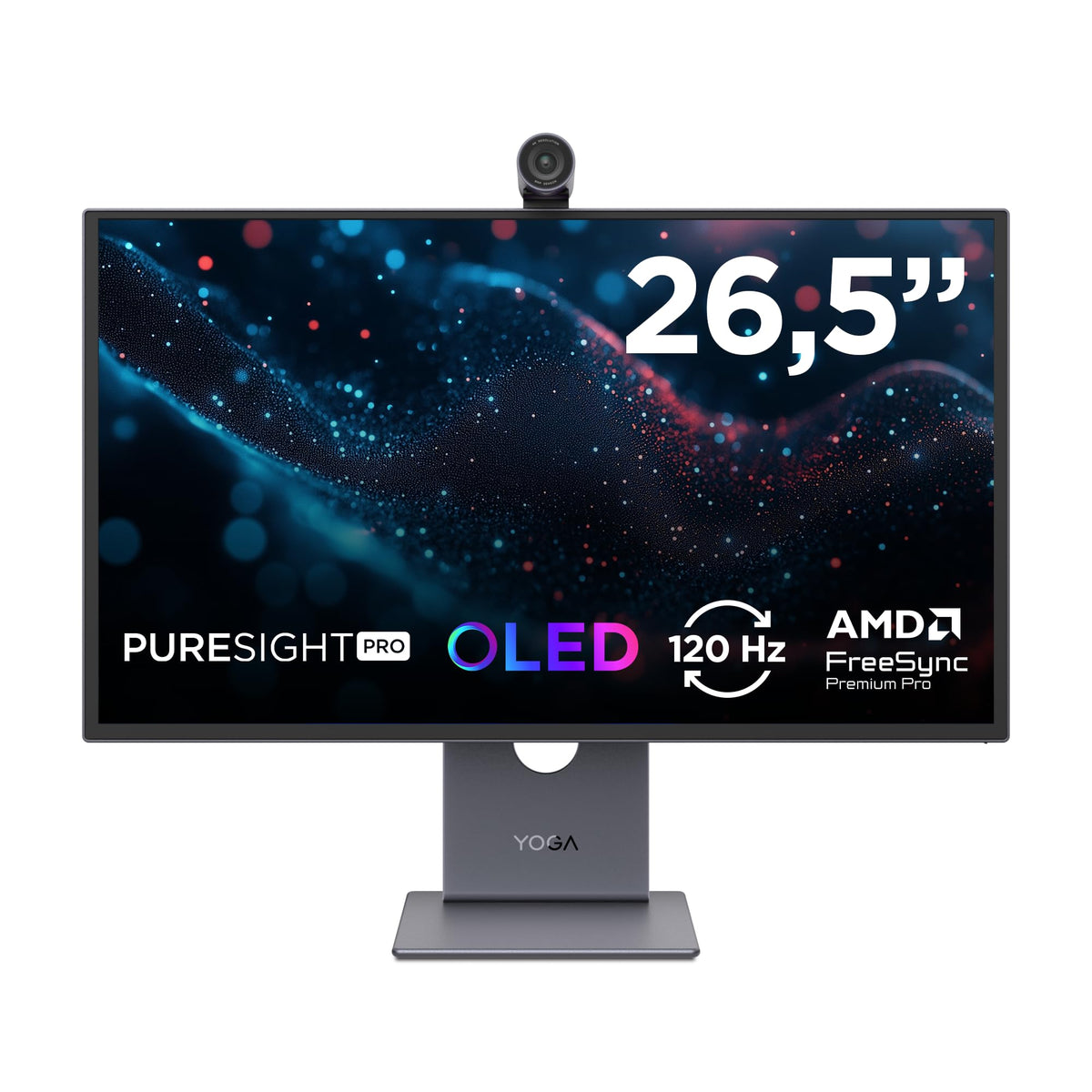 Lenovo L27-45 Monitor IPS 27" Full HD, 144Hz, 1ms, Altoparlanti integrati, HDMI e VGA, Ideale per Gaming, Studio e Home Office, VESA 100x100mm, AMD FreeSync, Inclinazione Regolabile