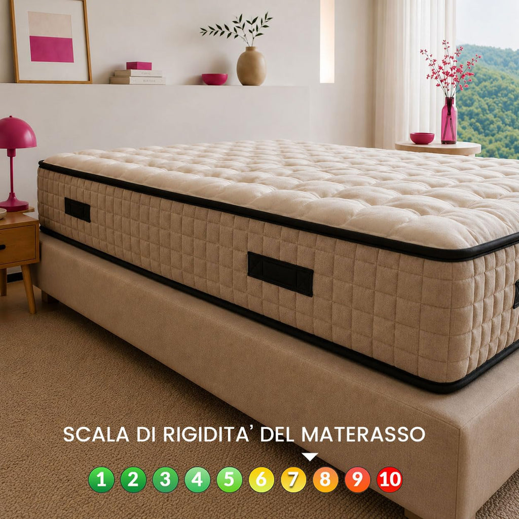 GEEMMA Materasso Matrimoniale 160x190 Semirigido New Air Memory HIPHOP 27