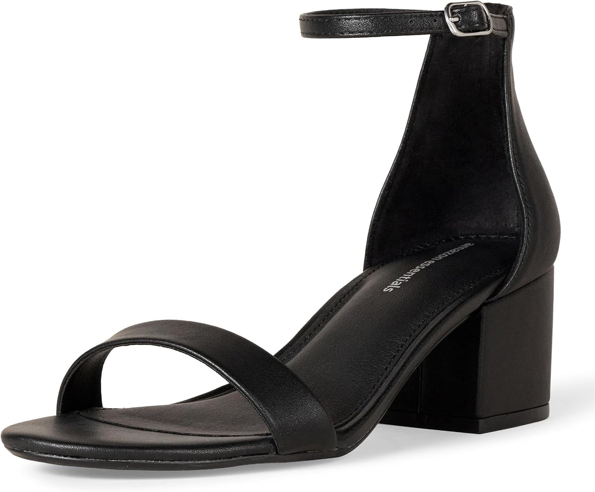 Amazon Essentials Sandali con Tacco e Due Cinturini Donna