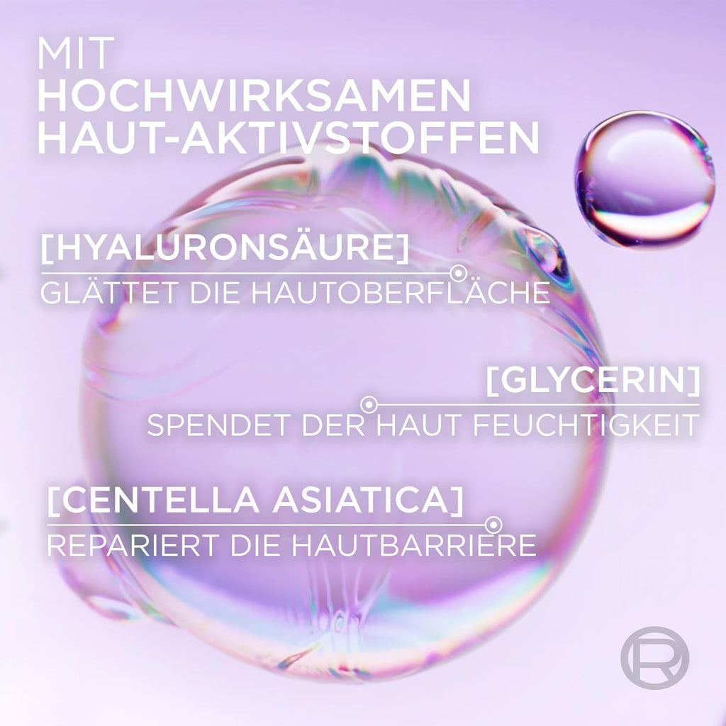 L'Oréal Paris Glass Skin Maschera in Idrogel, Per Tutti i Tipi di Pelle, Pelle Luminosa e Radiosa, Risultati Istantanei, Trend Coreana, Con Acido Ialuronico e Centella Asiatica, Revitalift, 1x37gr