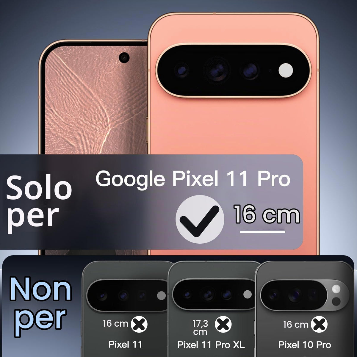 JETech Cover Magnetica per Google Pixel 10/10 Pro, Nero Ossidiana