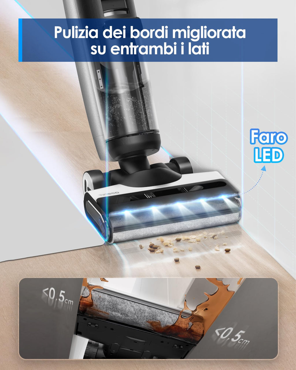 Tineco Floor ONE S7 Stretch Ultra Lavapavimenti aspirapolvere senza fili
