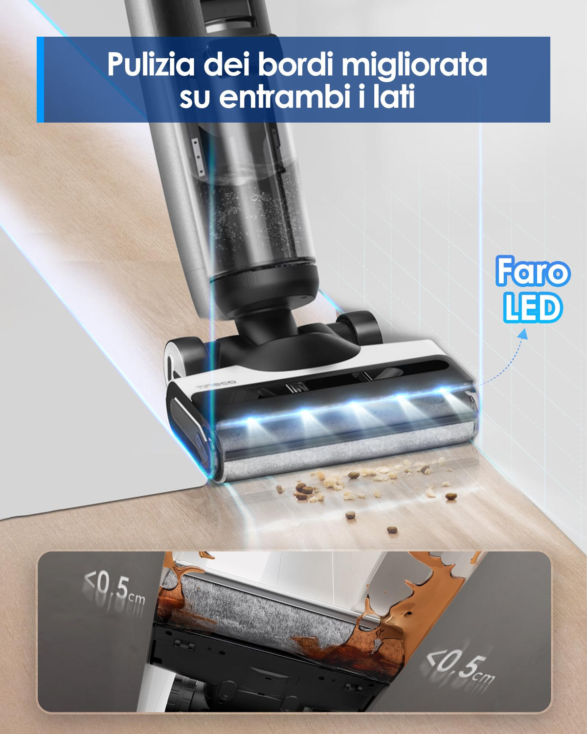 Tineco Floor ONE S7 Stretch Ultra Lavapavimenti aspirapolvere senza fili