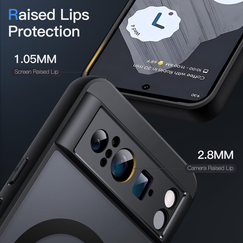 JETech Cover Magnetica per Google Pixel 10/10 Pro, Nero Ossidiana