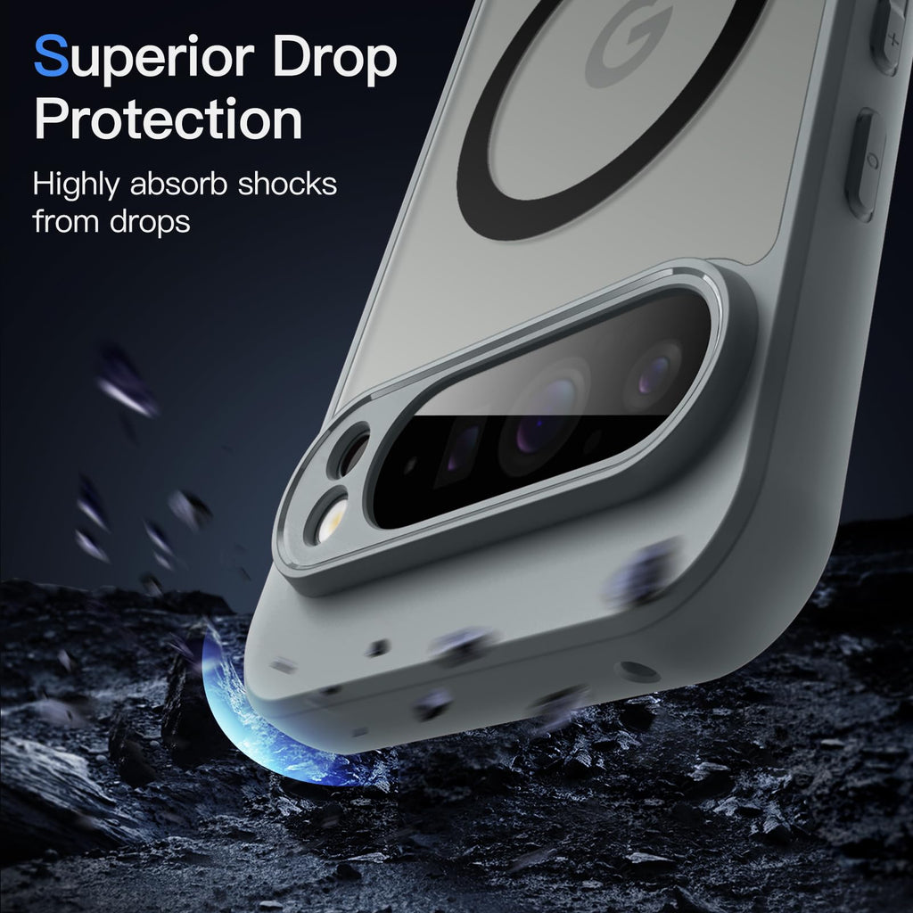 JETech Cover Magnetica per Google Pixel 10/10 Pro, Nero Ossidiana